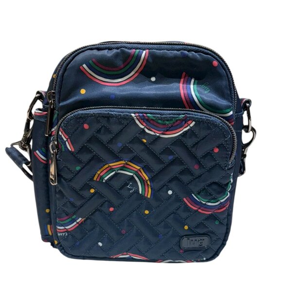 Lug Can Can SE Convertible Crossbody Bag Rainbow Navy - Picture 1 of 12